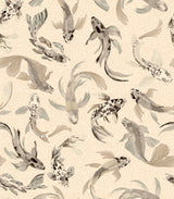 Hla019  Koi Fish Neutral Poster och Canvastavla