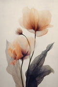 Parchment Flowers No 6 Poster och Canvastavla