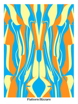 Pattern Bizarre In Bright Blue Poster och Canvastavla