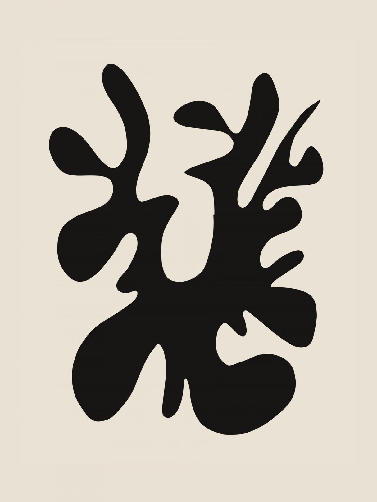 Black Coral Cut Out Poster och Canvastavla