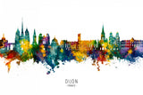 Dijon France Skyline Poster och Canvastavla