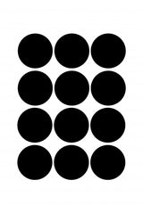 Twelve Circles Black Poster och Canvastavla