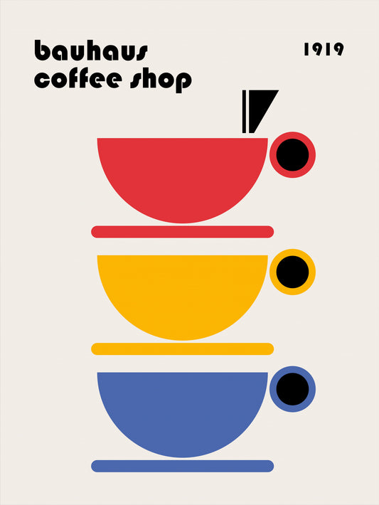 Bauhaus Coffee Minimalist Poster och Canvastavla