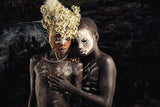 Suri tribe with traditional Poster och Canvastavla