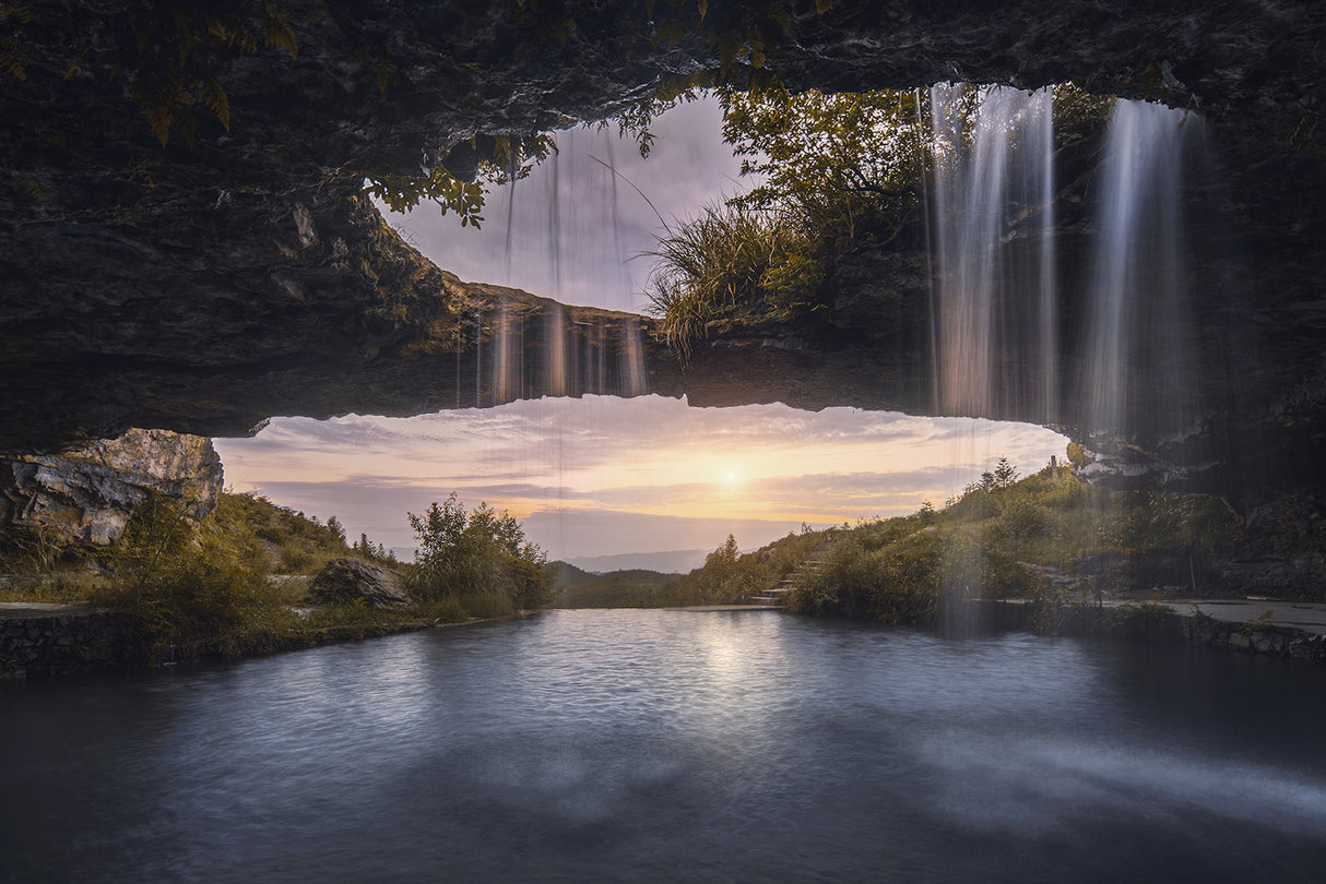 The water curtain cave Poster och Canvastavla