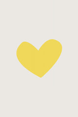 Heart Yellow Poster och Canvastavla