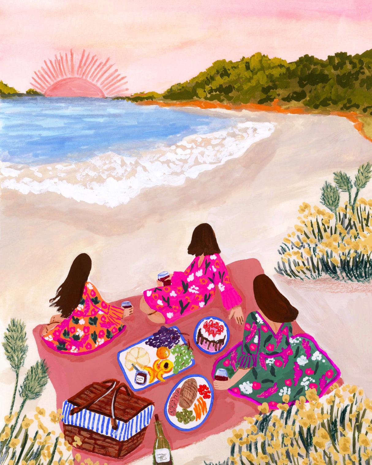 Beach Picnic Poster och Canvastavla