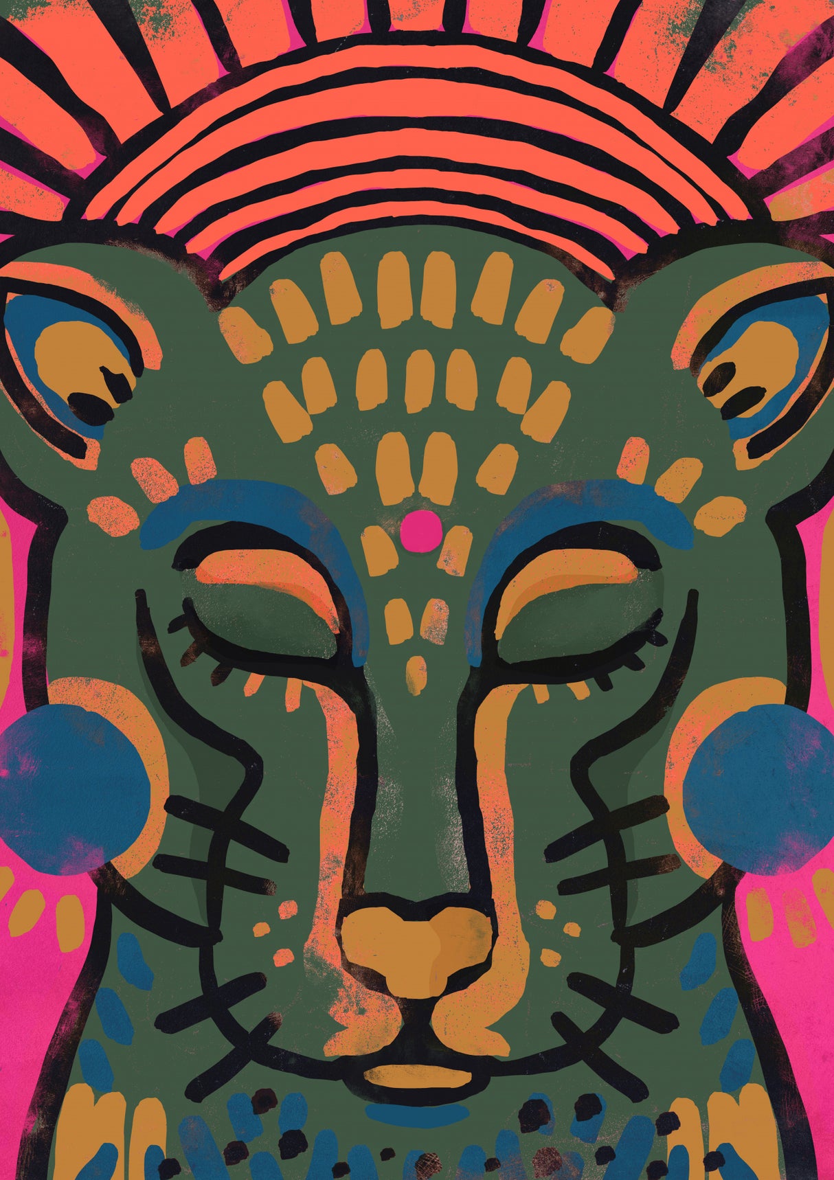 Tiger (Colored Version) Poster och Canvastavla