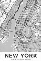 New York White.png Poster och Canvastavla