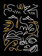 Line Art Portraits and Faces Poster och Canvastavla