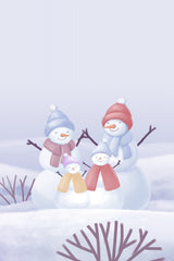 Snowman Family Animated Poster och Canvastavla