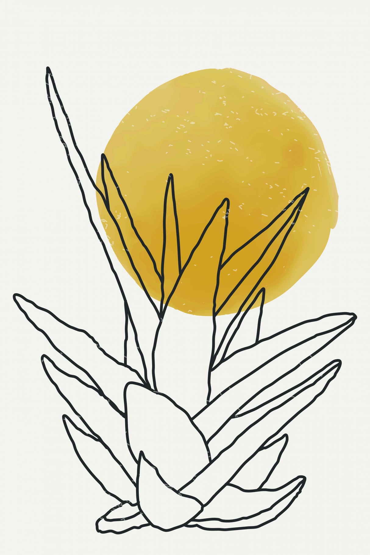 Abstract Agave Sunshine #2 Poster och Canvastavla