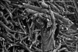A man carrying wood 6998 Poster och Canvastavla