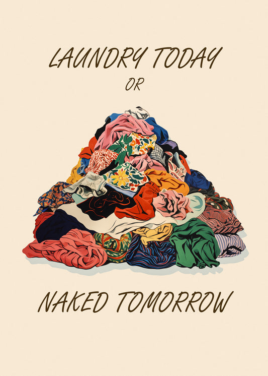 Laundry Naked Pictufy Poster och Canvastavla