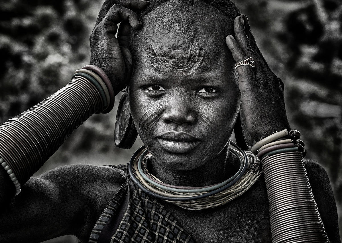 Surmi tribe woman - Ethiopia Poster och Canvastavla