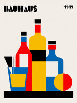 Bauhaus Wine Print Poster och Canvastavla