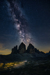 Galactic Dance Over Tre Cime Peaks Poster och Canvastavla