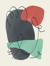 Watercolor Organic Shapes 3 Poster och Canvastavla