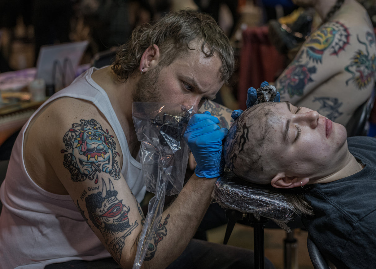 Head Tattoo Poster och Canvastavla