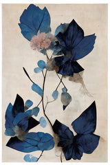 Blue Dry Flowers Poster och Canvastavla