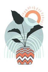 Tropical Villa Color and Shapes 05 Poster och Canvastavla
