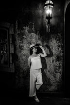 Girl under street light Poster och Canvastavla