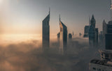 Fog Lockdown on the City of Steel Poster och Canvastavla