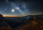 When the  Moon Meet the Milky Way Poster och Canvastavla