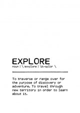 Quote Explore Poster och Canvastavla