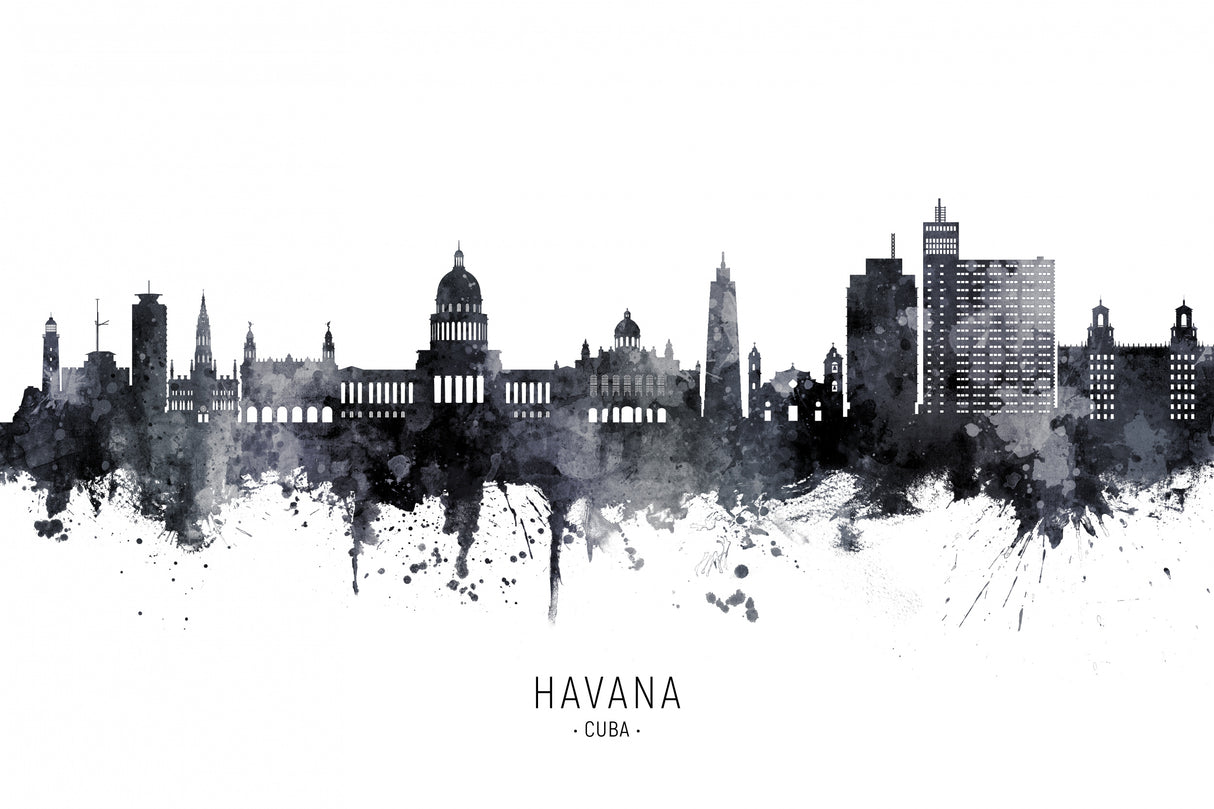 Havana Cuba Skyline Poster och Canvastavla