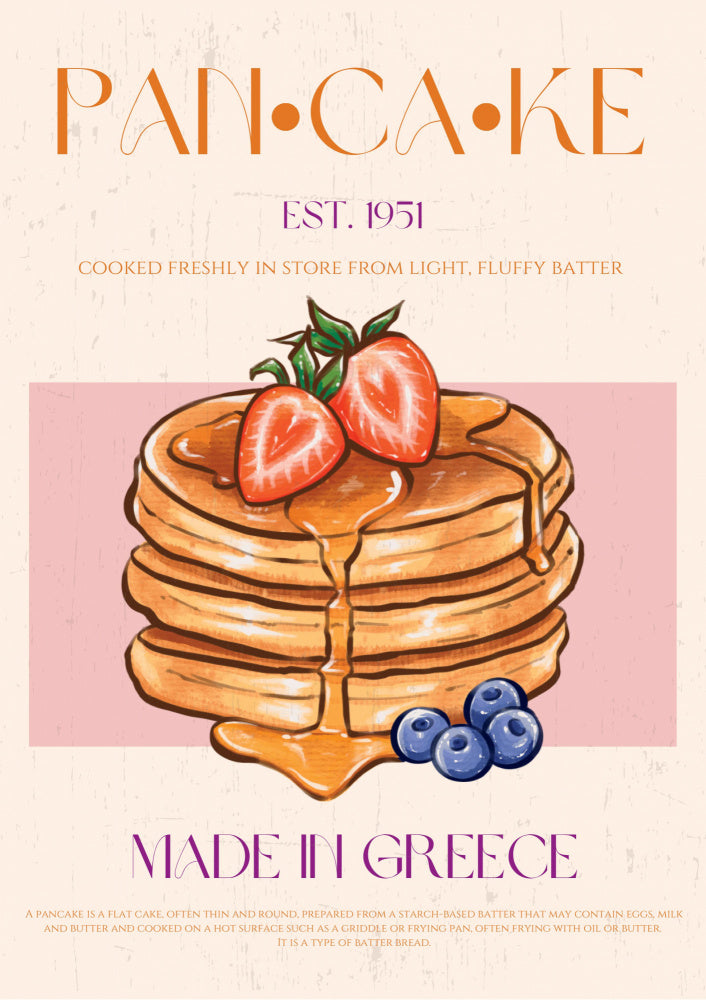Pancake Poster Kitchen poster eller kökstavla