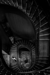 Spiral staircase from above Poster och Canvastavla