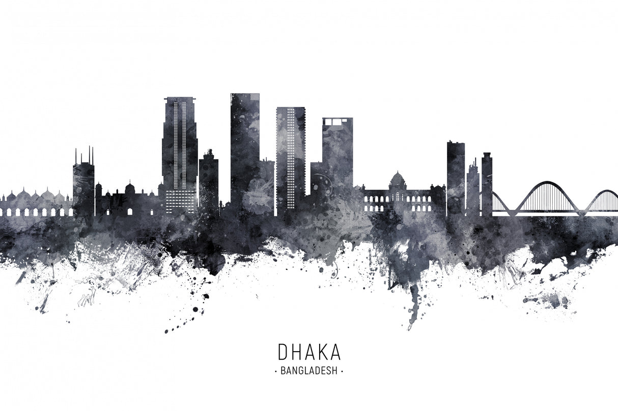 Dhaka Bangladesh Skyline Poster och Canvastavla
