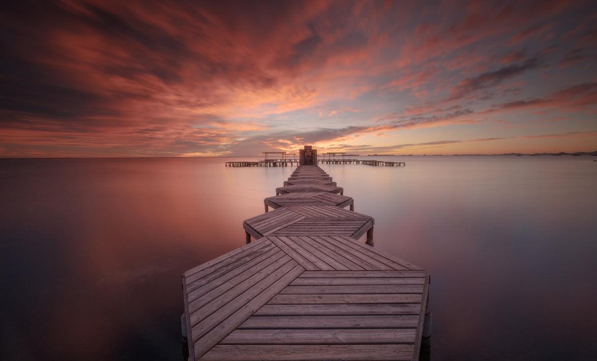 Amanecer en el balneario Poster och Canvastavla