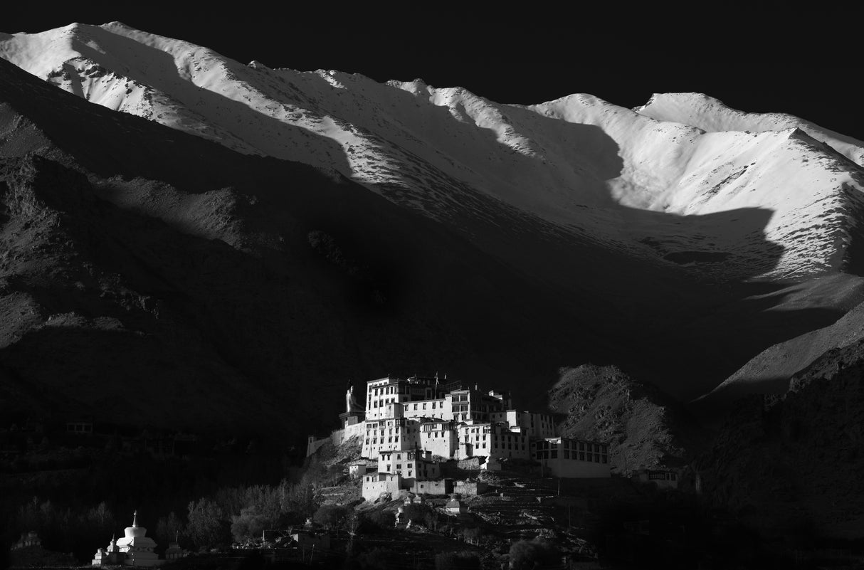 Late afternoon light at Likir Monastery, Ladakh. Poster och Canvastavla