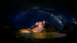 Night view of Bogda Peak Poster och Canvastavla