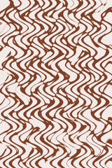 Beige Wavey Zig Zag Pattern Poster och Canvastavla