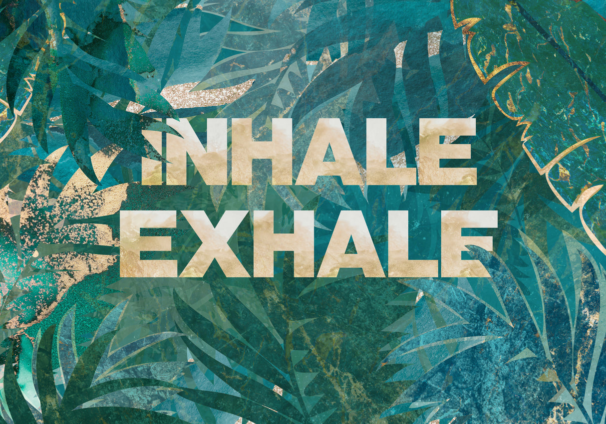 Inhale exhale typography 2 Poster och Canvastavla