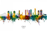 Izmir Turkey Skyline Poster och Canvastavla