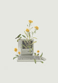 Floral vintage computer Poster och Canvastavla