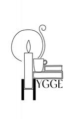 Hygge line art illustration Poster och Canvastavla
