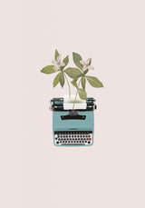 Botanical typewriter Poster och Canvastavla
