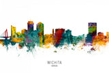 Wichita Kansas Skyline Poster och Canvastavla