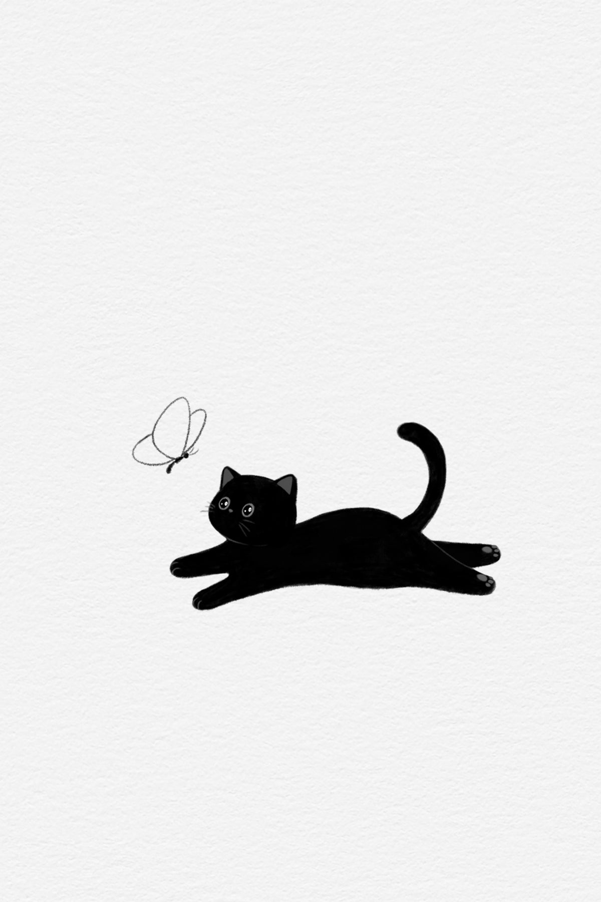 Cute Black Cat Poster och Canvastavla