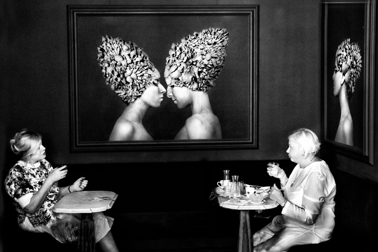 Tête-à-tête in Café Florian, Venice Poster och Canvastavla