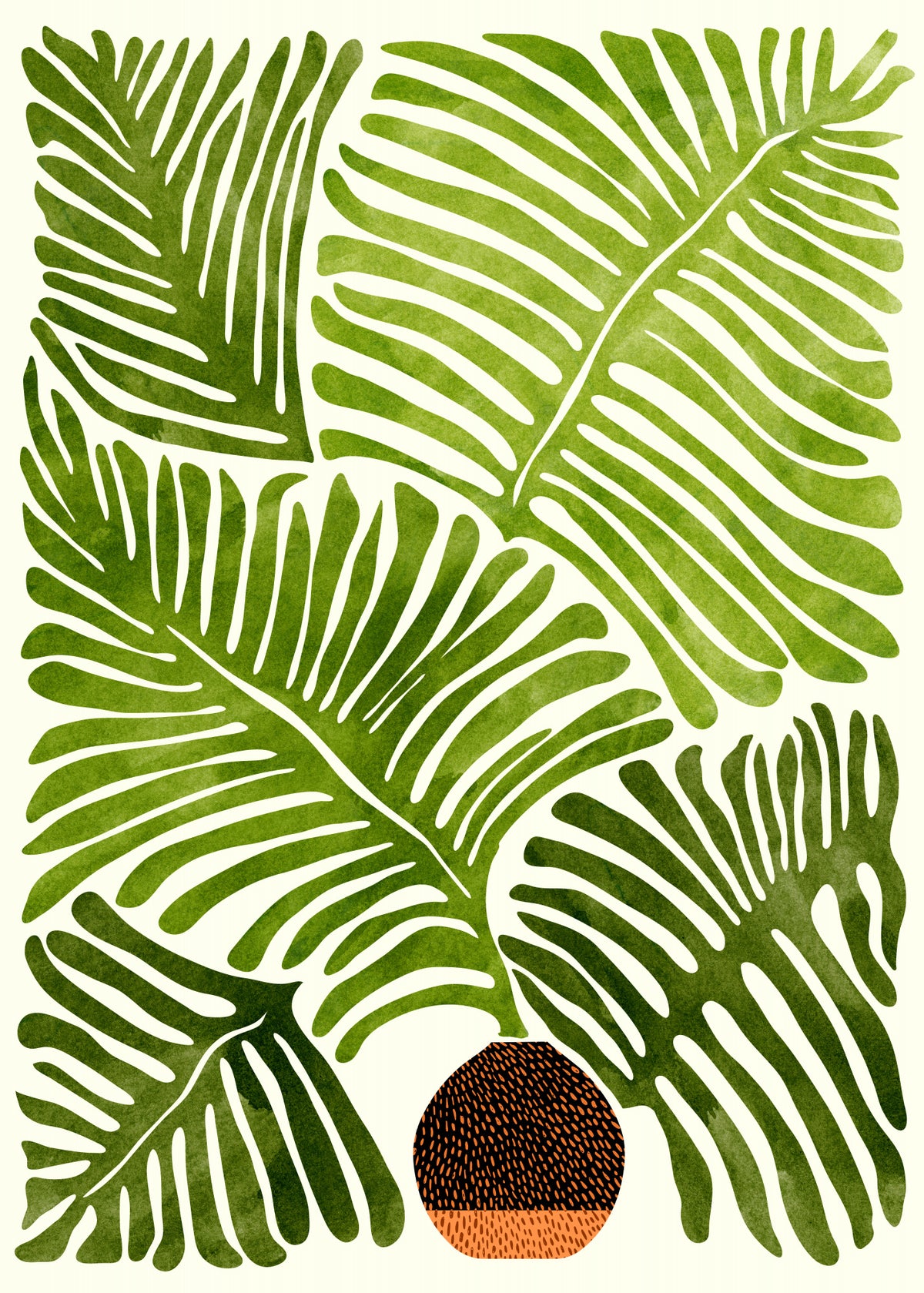 Summer Fern Poster och Canvastavla