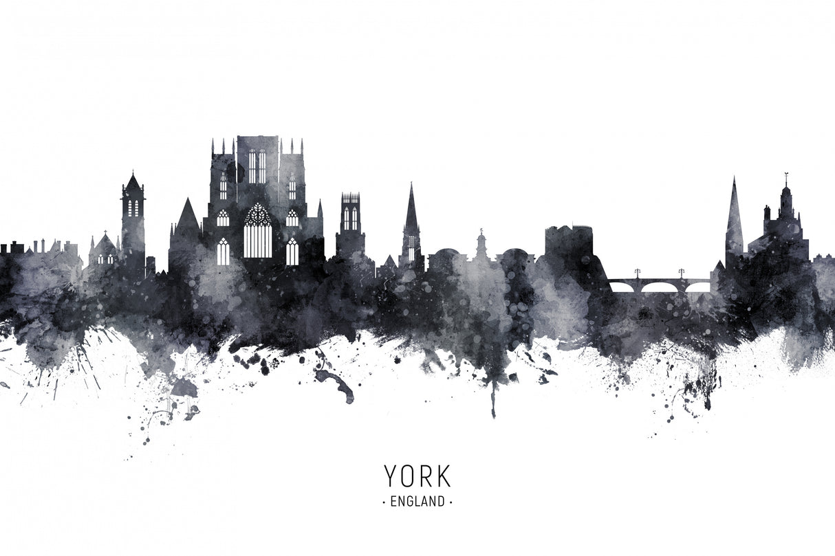 York England Skyline Poster och Canvastavla