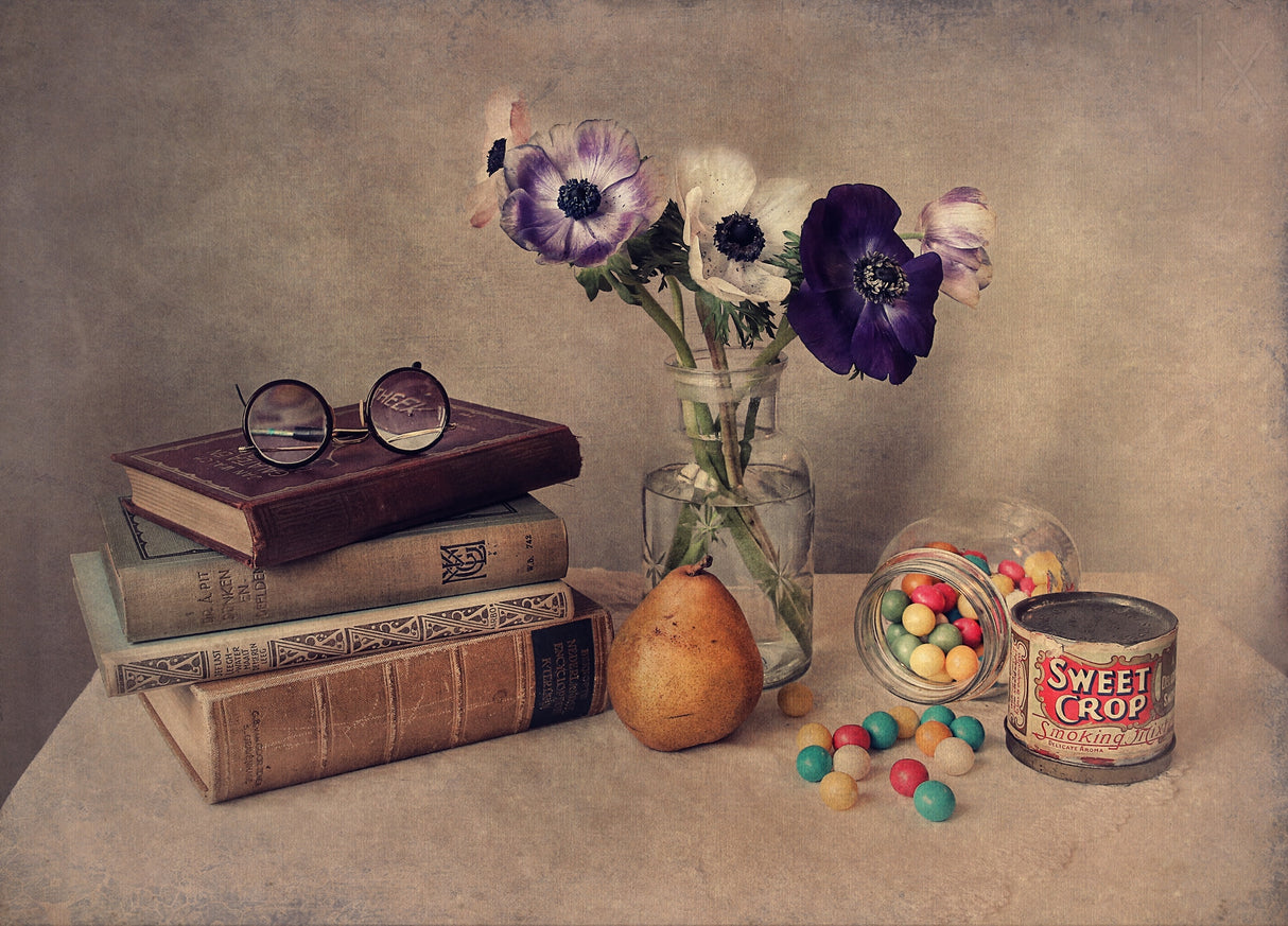 Still life  with books Poster och Canvastavla