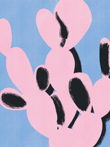 Pink Cactus Silhouette Poster och Canvastavla