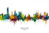 Wroclaw Poland Skyline Poster och Canvastavla